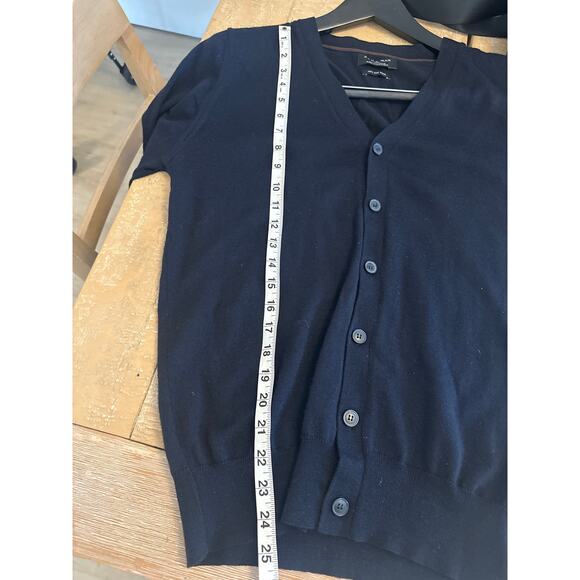 Zara Men Cardigan Basic Button Down Sweater Knitted V-Neck Solid Color Coat - Picture 5 of 5